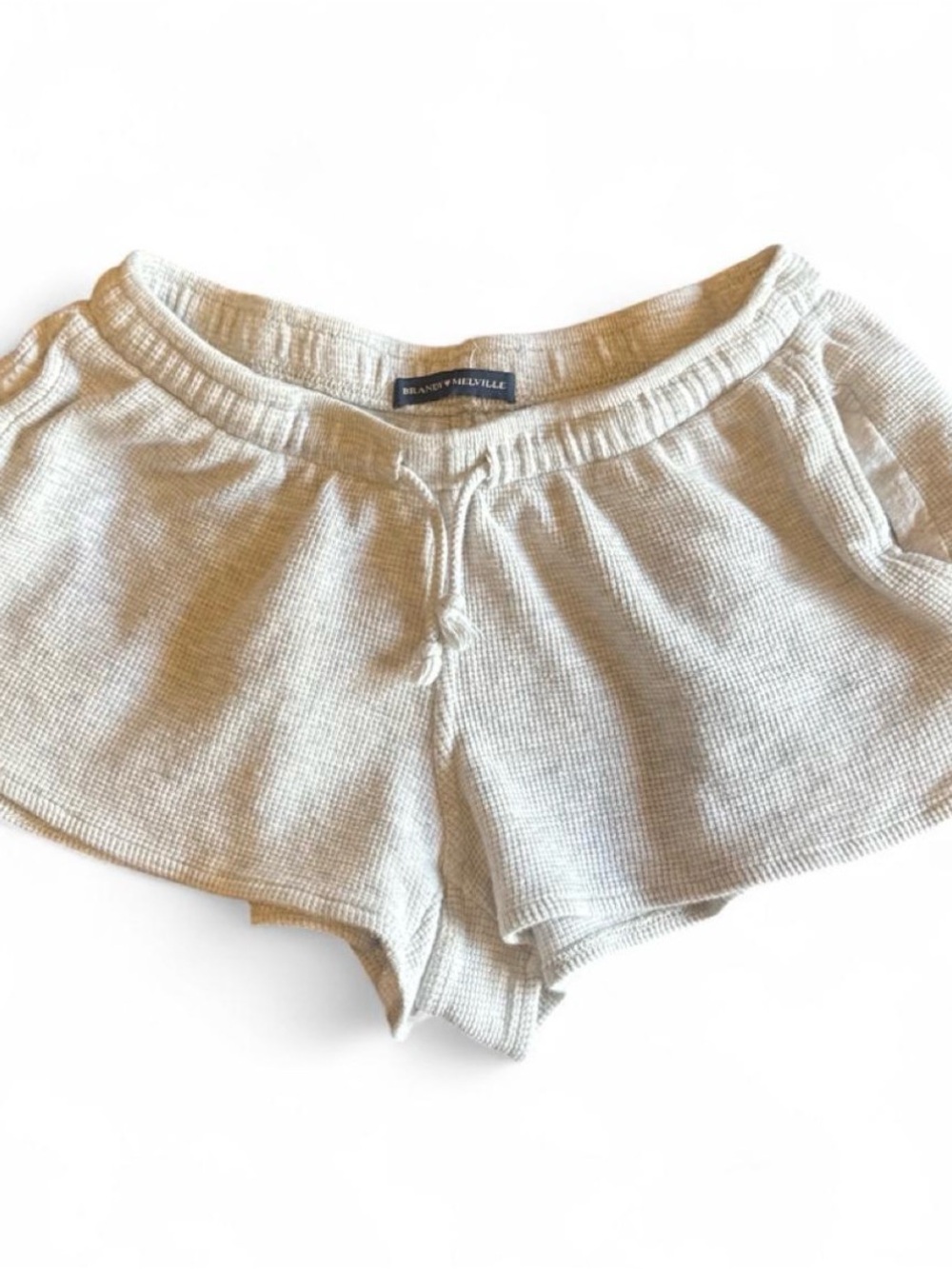 Brandy Melville Gray Waffle Knit Lounge 100% Cotton Shorts